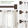 TVWOO Bronze Wrap Around Curtain Rods 28 to 48":Blackout Adjustable