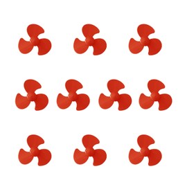 Three-Blade Propeller,Used in Scientific and Technological Small Production 2mm axis Closely Matched with 130 Motor 10 Piece Propeller Props Micro Propeller wurenji (red)