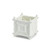 Two's Company Faux Bamboo Cachepot, 7.75-Inch, White, Ceramic