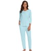 WiWi Viscose from Bamboo Womens Cute Pajamas Set 3/4 Sleeve