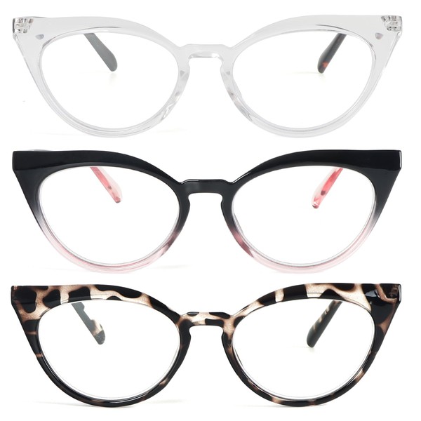 DXYXYO Cat Eye Reading Glasses for Women with Spring Hinge,