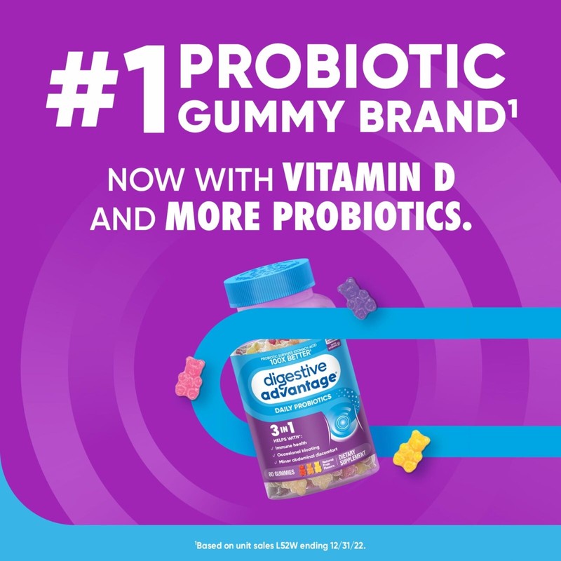 Digestive Advantage Probiotics For Digestive Health, Probiotic Gummies & Vit...