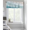 Chucoco Summer Ocean Valance Curtain for Window,Coastal Beach Sea Waves