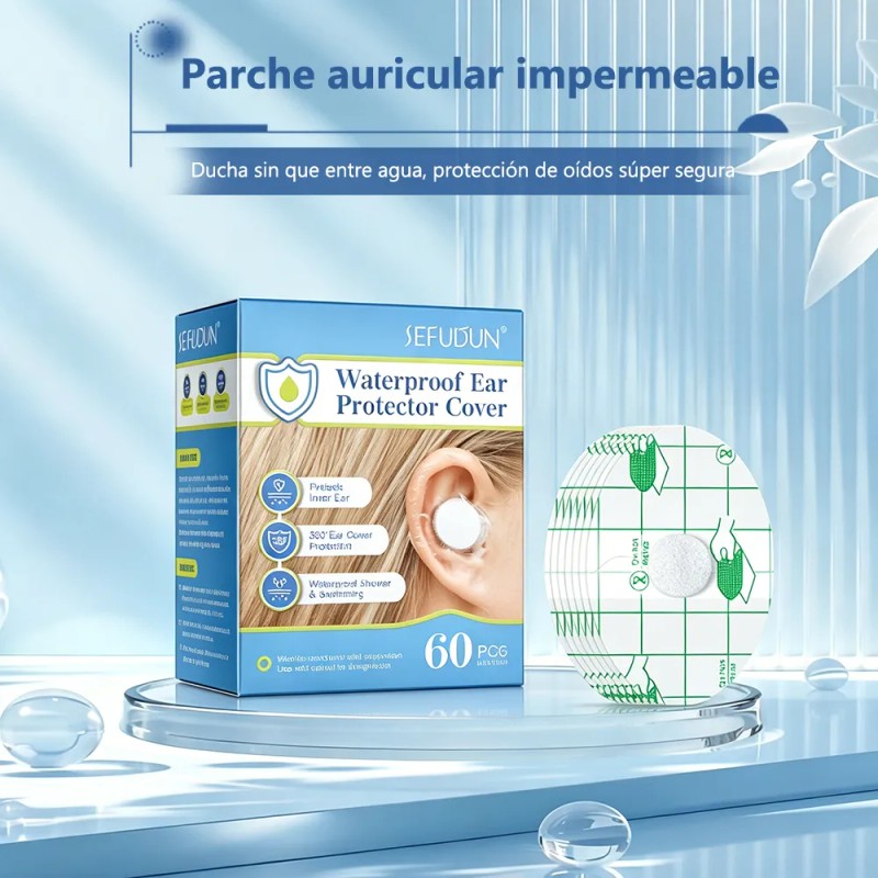 Parches Impermeables Para Oídos 60 Uds Ajuste Hermético Baño
