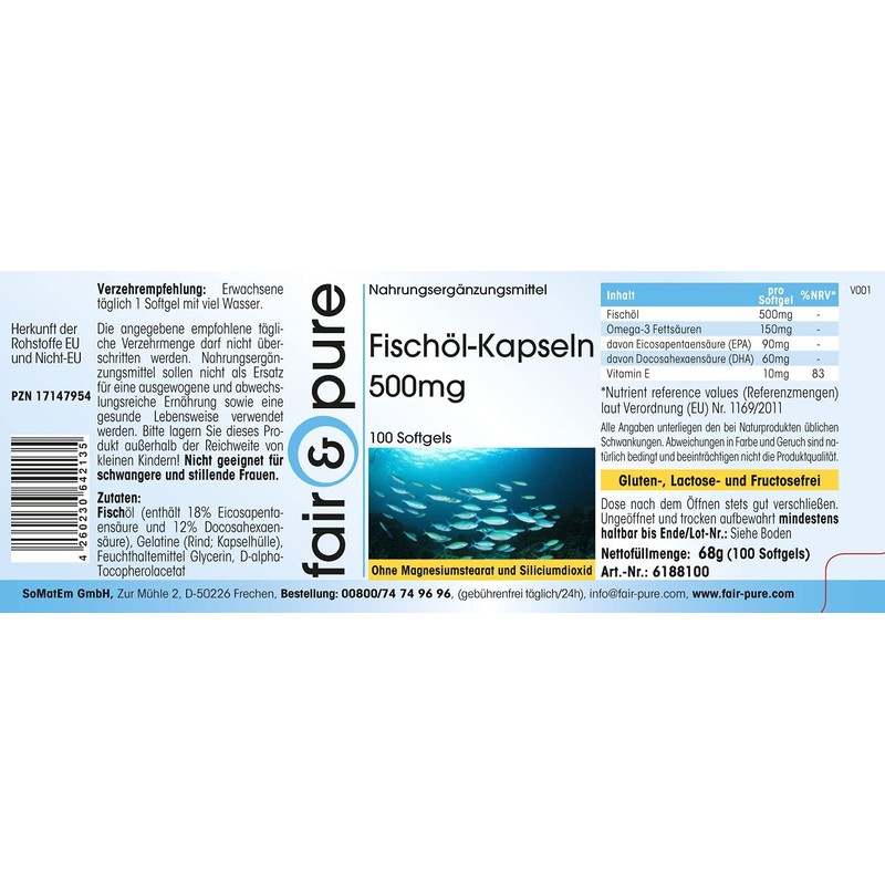 Fair & Pure® - Fish Oil Capsules 500 mg -