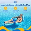 Blue Wave Drift + Escape Inflatable Pool Lounger
