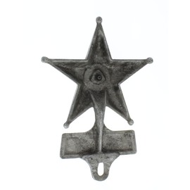 TreasureGurus, LLC Metal Safety Star & Red Jewel Reflector License Plate Fob