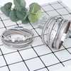 Gleamart Silver 2 Pieces Multilayer Leather Bracelet Set Beads Wrap