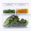 SANNO Produce Saver Containers for Refrigerator - Stackable Kitchen Organizer