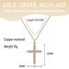 ZEPIQOR Cross Chain Gold Chain Women, Gold Plated Cross Chain