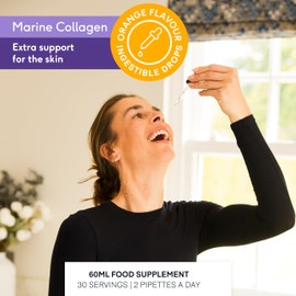 Beauty Dropz Marine Collagen Oral Skincare Drops – Youth-Boosting – Vitamin C – Hydration Support – Aloe Vera Extract – Tremella Mushroom Extract for Radiant Skin – 60ml