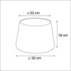 QAZQA Modern Cotton Lampshade Black 32I25I18 with Gold I Brass