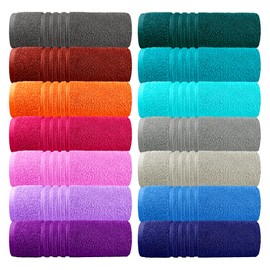 Lashuma Washcloth Grey Stone, London Guest Towels Set, 6 x Toilet Hand Towels, Small, 30 x 30 cm