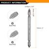 HARFINGTON 5pcs Magnetic Double Ended Screwdriver Bit 6.35mm PH2 4"