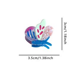 Funny Mini Butterfly Hair Clip,Novelty Acetate Claw Clips,Small Hair Clips for Women,Pack of 2