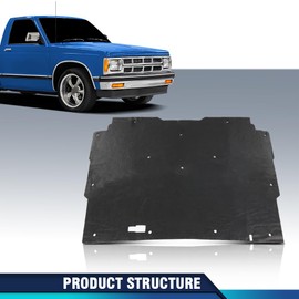 PIT66 Hood Insulation Pad 1/2" with Clips Compatible with Chevy S10 1982-1993, Compatible with Chevy S10 Blazer 1983-1993