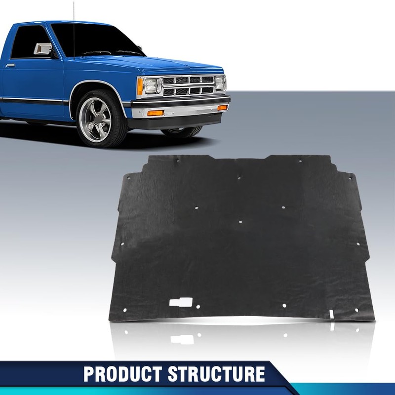PIT66 Hood Insulation Pad 1/2" with Clips Compatible with Chevy