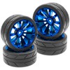 OD 2.55" Rubber Tires w/Plastic Wheel Rims 12mm Hex Compatible