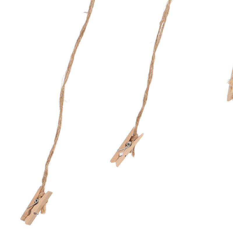 3pcs Hanging Photo Display with Wood Clips Beads DIY 110cm