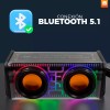 Maíz Bocina Radio Fm Luz Led Recargable Usb Bluetooth Portatil