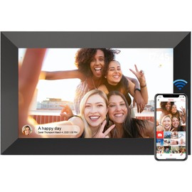 YUUTY WiFi Digital Picture Frame, 10.1 Inch 32 GB Frameo Electronic Picture Frame, 1280 x 800 HD IPS LCD Touchscreen Photo Frame, Automatic Rotation, Share Photos Immediately From Anywhere