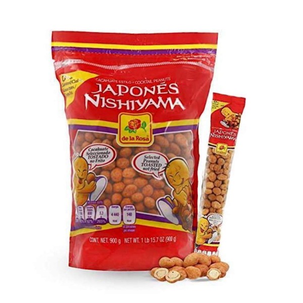 De La Rosa Nishiyama Japanese Coctail Peanuts 900 gr bag and 200 grams pack, 1100 grams in total