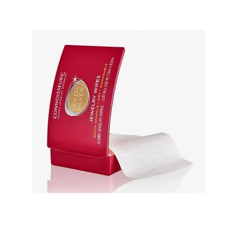 Connoisseurs Gold & Silver Jewelry Wipes 25 Dry Jewelry Wipes