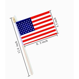 Ckexin 25Pack Small Germany Flag Handheld Mini German Flag on Stick 5x8 Inch