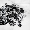 14g Black & Silver 18th Birthday Confetti Foil Metallic Glitz