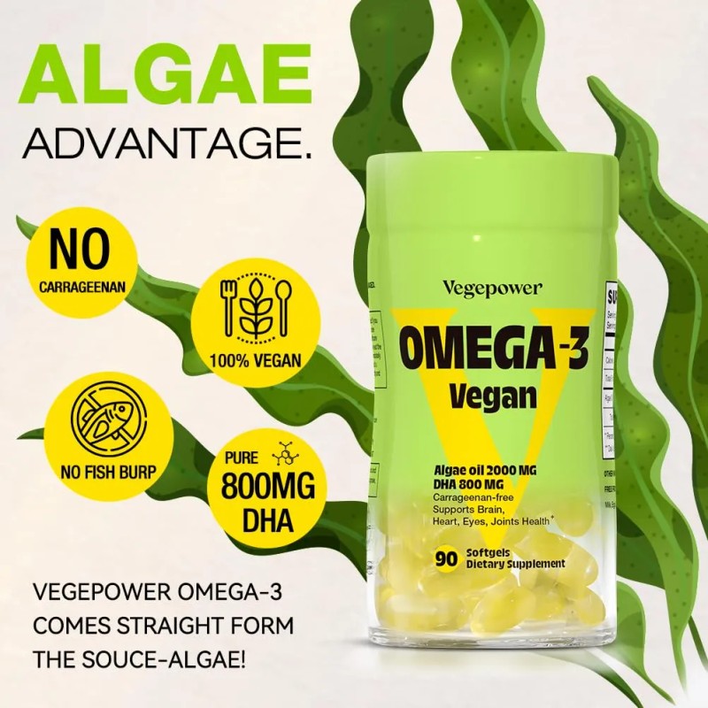 Vegepower Omega-3 Algas Vegano 90 Cpsulas