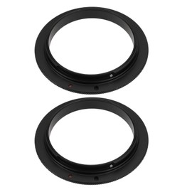 The Lord of the Tools Macro Photography Reverse Lens Adapter Aluminum Alloy Inner Diameter 58mm Compatible with Canon EOS DSLR Camera Black Pack of 2