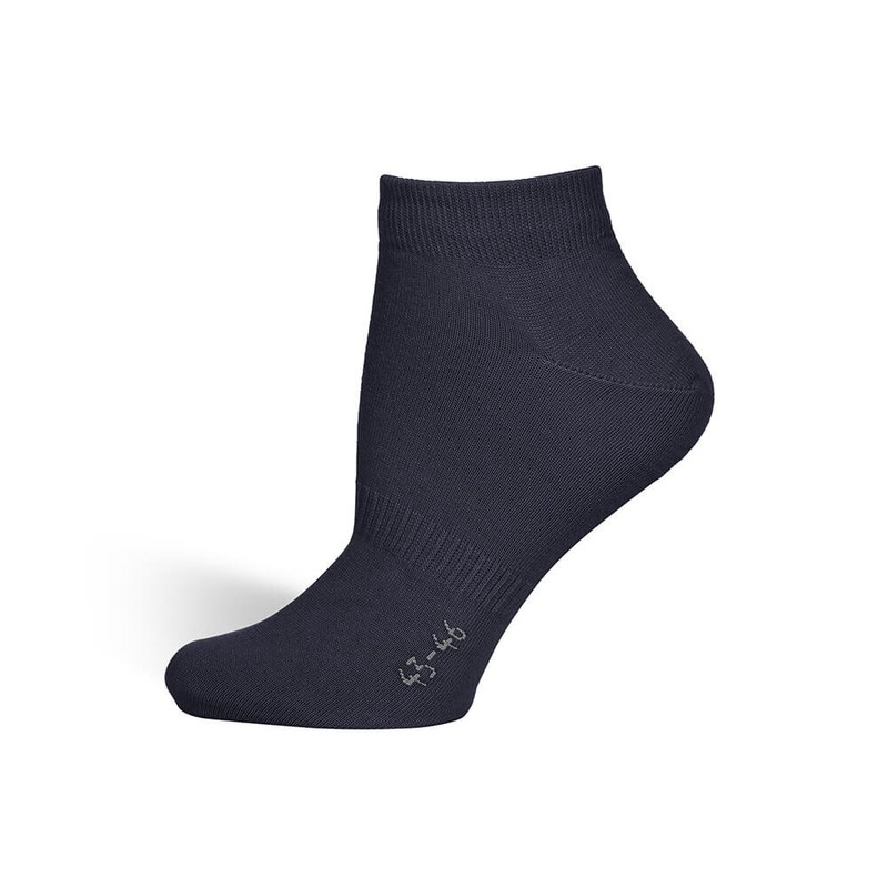 SaferSox Odor Control Ankle Sneaker Socks (L, 3 Pack Navy)