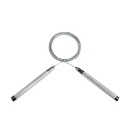 Majestic Sport Stahl-Springseil – Seilspringen mit Kugellagern, verstellbar, 300 cm, 2,5 mm – Perfekt für intensives Cardio- & Intervalltraining Grau
