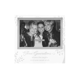 Ganz ER72881 Three Generations Family Tree Love Memories 7 x 6.75 Inch Durable Glass Collectible Tabletop Picture Frame, Holds 4 x 6 inch Photo
