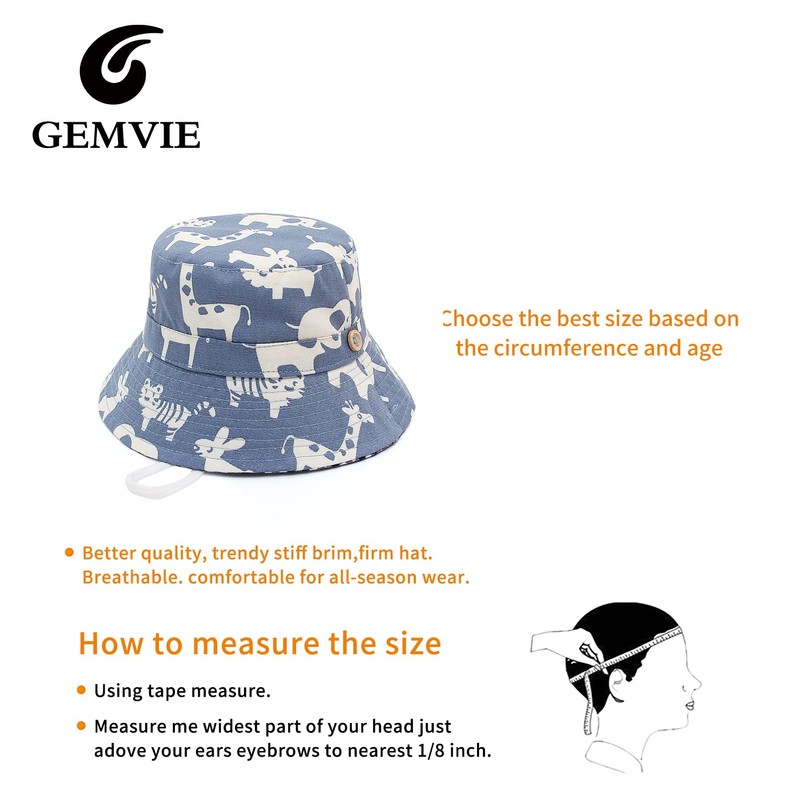 Gemvie Fisherman Hat Baby Boy Girl Sun Hat Toddler with