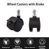INCREWAY Nylon Caster Wheels 50mm, 5Pcs Threaded Caster with Brake