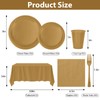 CLIYTICA Gold Plastic Plates Set-50 Guest 9" Dinner Plates &