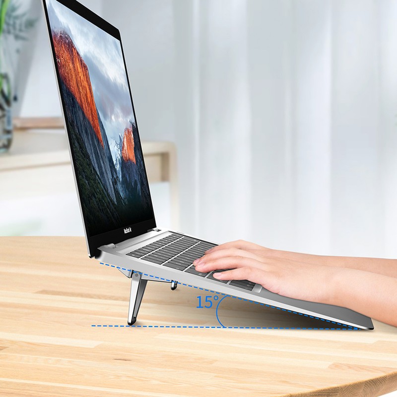 2Pcs Metal Folding Laptop Stand Portable Mini Support Base Raised