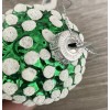 Macy Holiday Lane Green & Silver Pine Cone Glass Ornament