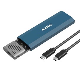 MAIWO Carcasa Cajas de M.2 NVMe SATA Disco Duro, Adaptador de USB 3.1 a M.2 Unidad de Estado sólido, Compatible con Ajuste UASP, Máximo 10Gbps, sin Herramientas, Capacidad Máxima de 4TB