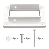 Aiwaiufu 2″ x 3.5″ White Vinyl Fence Brackets, Slotted Handrail