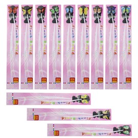 Hsthe Sea 12 PCS Butterfly Flashing Fiber Optic Hair Braid Barrettes for Light Up Glow Party Favors Supplies (Random Color)