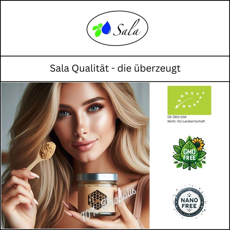 Sala Propolis Powder Extract Organic 50 g Bag