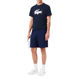 Lacoste Men's Sport Ultra Dry XXL Logo Sport T-Shirt, Navy Blue/White, Small