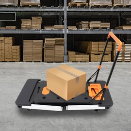 KOLHGNSE 7-in-1 Folding Work Platform and Heavy Duty Workbench Cart, Multi Functional Scaffold, Sawhorse, Tool Organizer Adjustable Height and Capacity for Workshop, Construction, Auto Repair