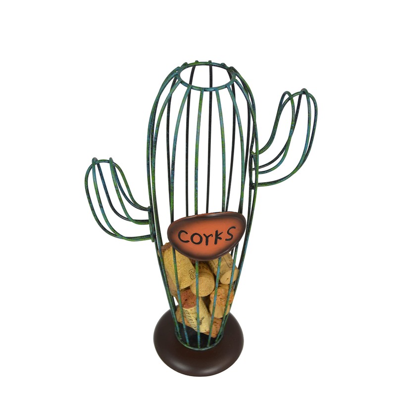 Three Star Metal Cactus Cork Holder