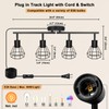 HiBay Plug in Track Lighting Fixtures Ceiling, Adjustable 4-Light Track