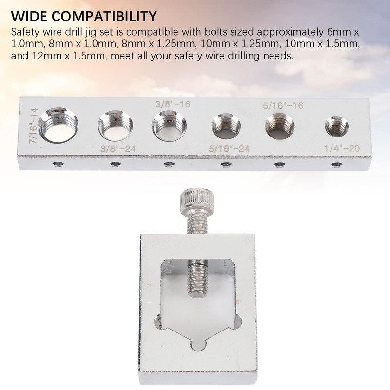 Safety Wire Drill Set, Professional Wire Lock Nut and SAE