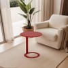 Modern C-Shaped Round Side Table for Living Room, Bedroom, and