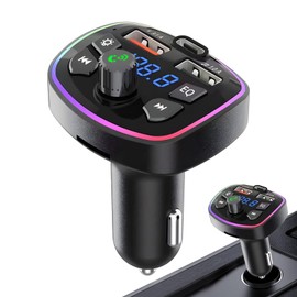 Car FM Transmitter - FM Radio Transmitter Wireless Car Aux Adapter with Double USB Port | Auto USB Adapter with PD Charging Source, Audio Receivers for Family, Friends